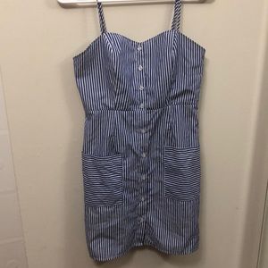 Urban Outfitters-blue and white striped dress